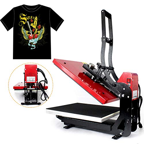 Transferpresse Hitzepresse 40X50cm, Textilpresse T-Shirt Heat Press, DIY Mulitifunktional Sublimation Wärmepresse mit Temperatur- Zeitcontroller für T-Shirts Kappen Hüte von Futchoy