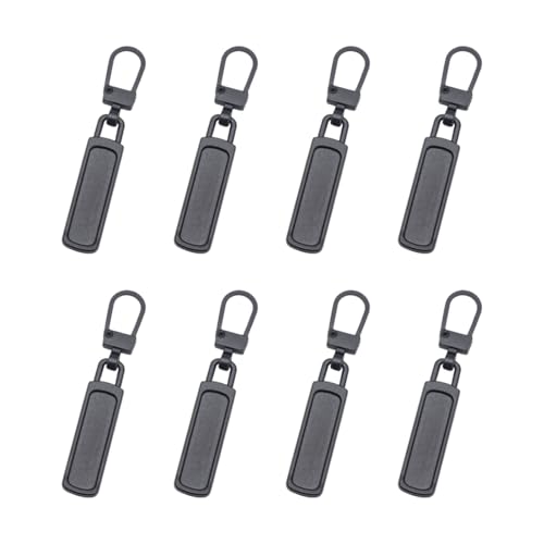 8 Stück Ersatzteile Reißverschluss Zipper,Reißverschluss Zipper,Nylon Endlosreißverschluss,Ersatz-Metall-Ziehlaschen,Metall Zipper Pull, Abnehmbares Metall Zipper Pull von FuzlPnag