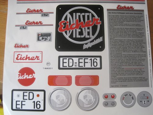 Big Aufklebersatz Sticker Eicher Diesel (Spielzeug) Zubehör, Ersatzteil von BIG Spielwarenfabrik