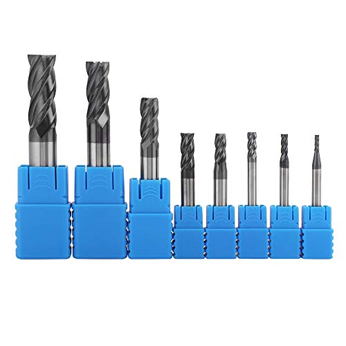 2-12 Mm 4 Flötenkarbidendmühle Set Wolfram-Stahlmahl-Mahl-Cutter-Werkzeugkit für Metallbearbeitungsprojekte von Fydun