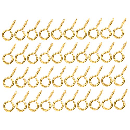 200 Stück Perlenschraube, Ösenstift, Anhänger, Verbindungsstück, Schraubspitze, DIY-Herstellung von Schmuckzubehör, Rose, Professionelles Zubehör (GOLD) von Fydun