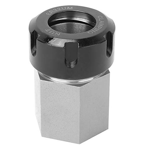 ER32 COLLET BLOCK CHUCK HOLDER DRIDE GEGRAUBEN Machine Stahl Hochfestigkeit durch Loch CNC -Maschinen (Sechskantgriff) von Fydun