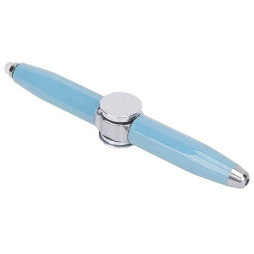 Fydun Fidget Pen Gyroskop Schreiben Tragbarer Stressabbau-Finger--Kugelschreiber mit LED-Licht für Studenten Purple Applied Family (hellblau) von Fydun