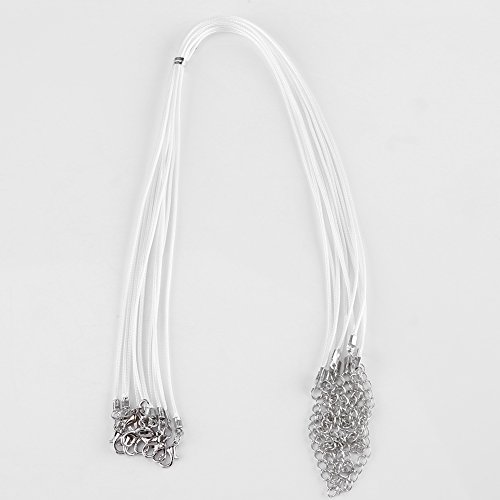 Fydun Halskette Schnur, 10PCs verstellbare Halskette Wachs Seil Schnur Schnur für DIY Schmuckherstellung(Weiß) von Fydun