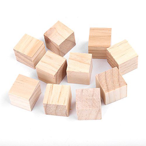 Fydun Holzwürfelblöcke, quadratische Blöcke aus natürlichem Massivholz, Holzwürfel - für Puzzleherstellung, Basteln und DIY-Projekte(#3) von Fydun