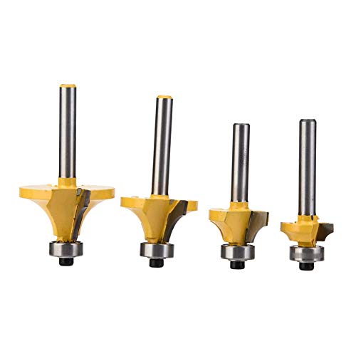 Legierung Holzbearbeitungsmahlen Rand Router Bit Set Starke Effiziente Elektroschneidemaschinen Gravurautomaten Holzbearbeitung Gelbe 4pcs von Fydun