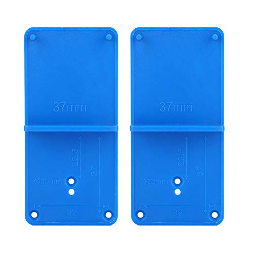 Scharnierlochöffner Bohrvorlagenführer für Türschrankbaugruppen 2pcs, Blau von Fydun