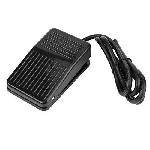 TFS 01 250 VAC 10A Anti Slip Foot Controller Pedal Switch Schwarz für Tischbohrer Arbeiter 1.3in (Leitungslänge 1 Meter) von Fydun