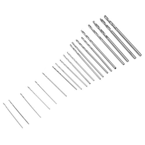 20pcs/set Mini-Bohrer, 0,3-1,6 mm Schnellarbeitsstahl-Spiralbohrer-Set mit Aufbewahrungsbox, geeignet für Holz- und Kunststoffbohren von Fyearfly