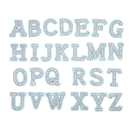 Fyearfly Buchstaben-Strass-Aufnäher, Strass, Buchstaben-Aufnäher, A-Z, 26 englische Alphabete, Kleidungs-Applikation, Aufkleber für Kleidung von Fyearfly