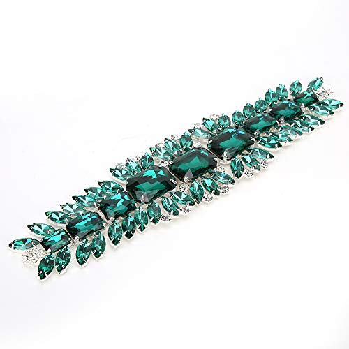 Fyearfly Strass T Kristall Strass Kette Band Handwerk Dekoration zum Nähen Hochzeit Kleider Taschen Schuhe Smaragdgrün von Fyearfly