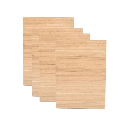 Sperrholzplatten, 4 Stück, A4-Sperrholzplatten, 0,3 cm x 20,3 cm, unlackiertes Holz, Holzbretter zum Basteln, Lasergravur, CNC-Schneiden, Malen, DIY (Ebonyholz) von Fyearfly