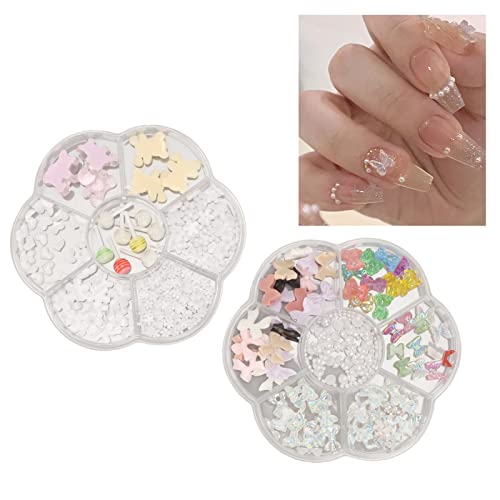 Strass Steine Nagel Edelsteine, Nail Art Strass Steine Mehrere Größen Bunte Harz Nagel Kristall Strass Steine für den Täglichen Arbeits Ausgang und Andere Dekoration von Fyearfly