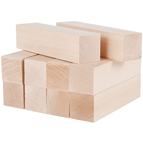 Fyeme 10pcs Basswood Carving Block natürlicher weicher Holzschnitzblock tragbarer unvollendeter Holzblock schnitzen Kunstversorgungen für Anfänger Experte DIY Wood Craft(10PCS) von Fyeme