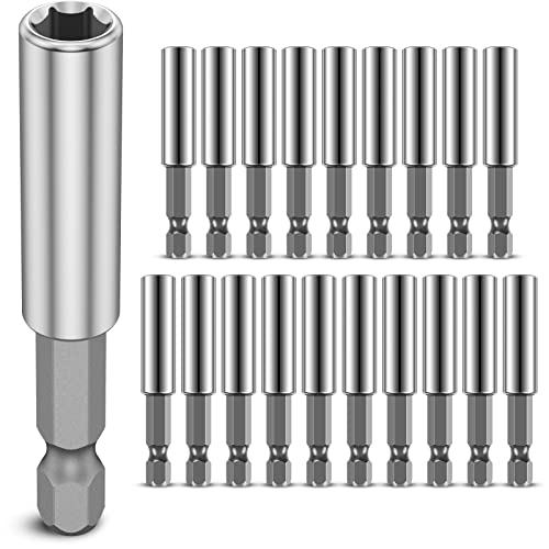 Fyeme 20pcs Bohrbitbitverlängerung Magnetischer Kohlenstoffstahlschraubendreher Bithalter Schnellfreisetz von Fyeme