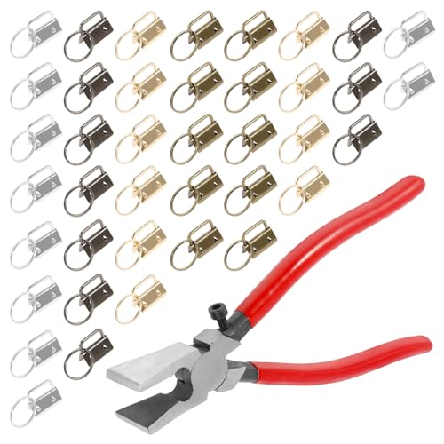 Fyeme 41 PCs Key FOB -Hardware -Set 40 PCs Key FOB -Hardware mit 1 PC -Schlüssel -FOB -Zierleisten Metallschlüssel -FOB -Hardware 4 Farben Keychain Hardware Multifunktionales Schlüsselfob -Hardware -K von Fyeme