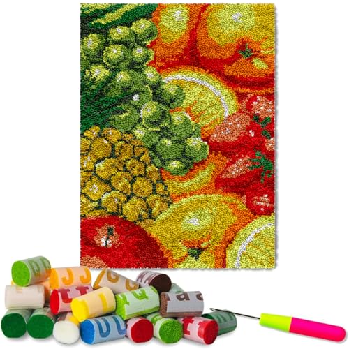 Knüpfteppich Zum Selber Knüpfen Tapisserie Teppich Knüpf-Sets DIY-Teppichherstellungs-Set 69 x 102 cm Kreuzstich Set Knüpfen Set Für Kinder Und Erwachsene DIY Handwerk Geschenke Fußabtrete von Fzamudng