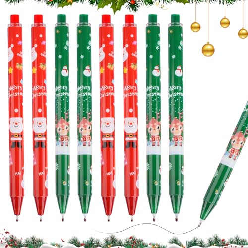 Fzyisw 24 Stück Kugelschreiber Weihnachten 0.5mm Druck-Weihnachtskugelschreiber, Weihnachts Kugelschreiber Perfekt als Weihnachtsgeschenke für Studenten, Kinder und Kollegen von Fzyisw