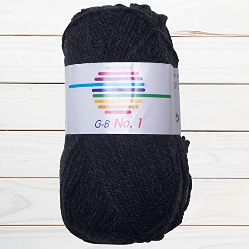 GB Wolle No.1 Strickgarn Häkelgarn Polyacryl 50g 150m DIY Strickwolle (Anthrazit 1003) von G-B