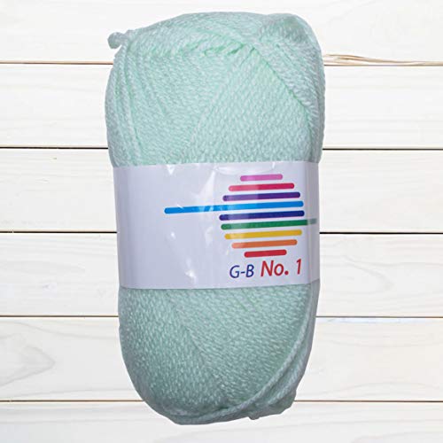 GB Wolle No.1 Strickgarn Häkelgarn Polyacryl 50g 150m DIY Strickwolle (Mintgrün 1460) von G-B