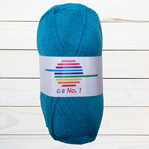 GB Wolle No.1 Strickgarn Häkelgarn Polyacryl 50g 150m DIY Strickwolle (Türkis 1370) von G-B