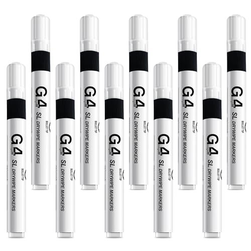 G4GADGET Whiteboard-Marker, ungiftig, Schwarz, 10 Stück von G4GADGET