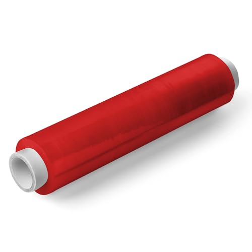 Strapazierfähige starke Paletten-/StretchWrap-/Schrumpffolie, Verpackungsfolie, 400 mm x 220 m, Paletten-Stretchfolie für Umzug, Möbel, Gepäck und Paket, Rot von G4GADGET