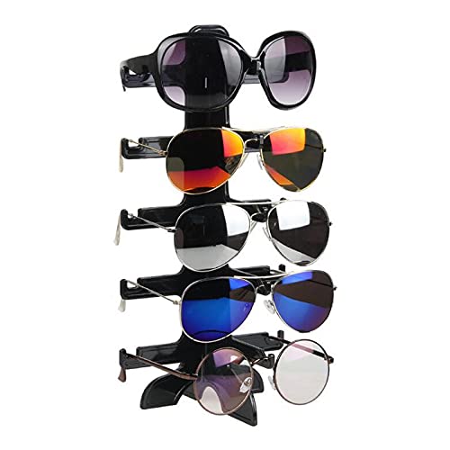 5 Paar klare Kunststoff-Sonnenbrillen zeigen Rahmen Brillenhalter 5 Schichten Display Schmuck Halsketten Anhänger Ständer Sonnenbrille Display (Color : Light Pink Holder) von G5AABMMKL