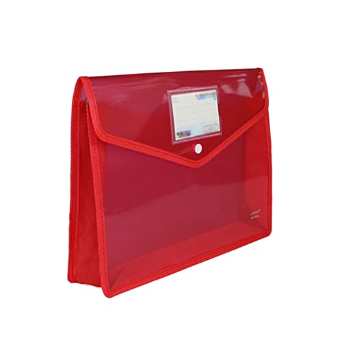 Dokumenttasche A4 Dateitasche Transparente Kreativität Dreidimensionale Tasche Wasserdichte Informationstasche Ordner Visitenkarte Tuch Tasche Seitentasche 2 Stück Dateitasche (Color : Yellow) (Rot) von G5AABMMKL