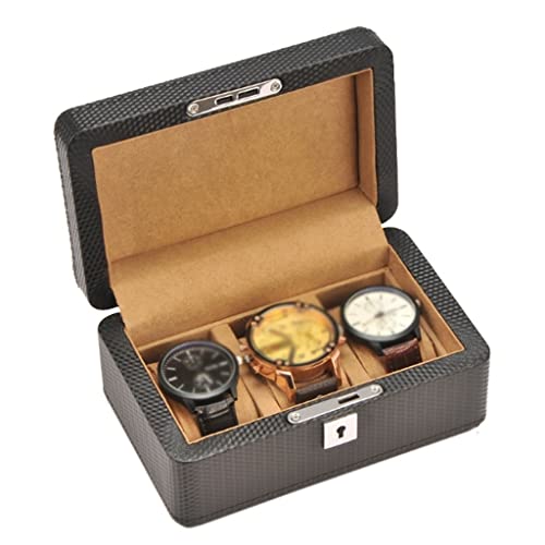 Nordische moderne Uhrenbox, Uhrensammlung, Aufbewahrungsbox, Organizer-Box mit Schloss, Schmuckschatulle, Herren-Armbanduhr, Reisebox, Schmuck-Display-Box (A) von G5AABMMKL