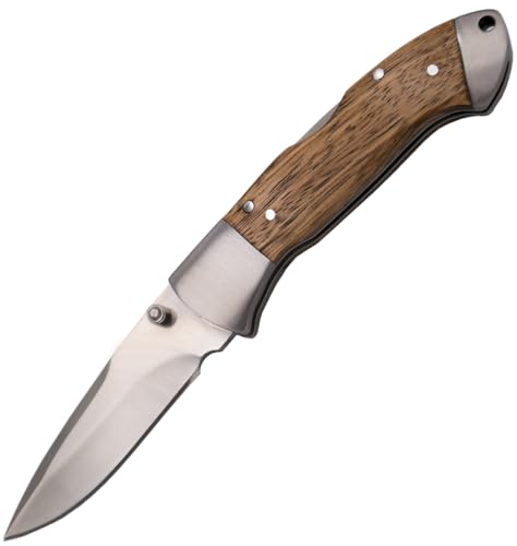 Schlossmesser Holz Taschenmesser Survival Messer Klappmesser Einhandmesser Camping & Outdoor Gürtel Messer Jagdmesser Wandern Angeln von G8DS