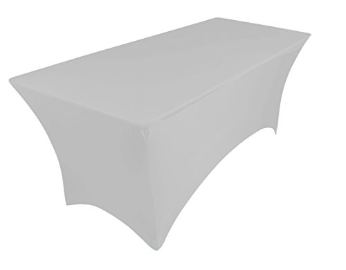 GABALITAINS Tischdecke aus Elastan, dehnbar, für Tisch, 183 x 75 x 75 cm, elastisches Spandex (hellgrau) von GABALITAINS