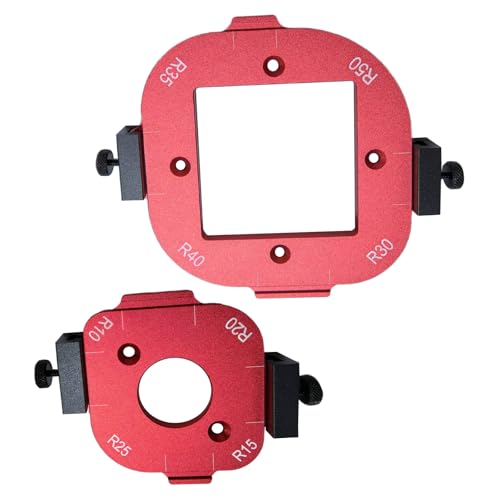 Eckvorlagen für Holzbearbeitung, 10–50R, Eckpositionierungsform für präzises Schneiden und Trimmen, 2 Stück von GADAW