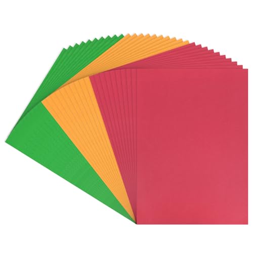 30Blatt Tonpapier A4 Bunt Weihnachten, Bastelpapier Bunt Weihnachten, Buntes Papier A4 210g Tonkarton A4 Bunt Weihnachtsfarben Bastelkarton Farbiges Designpapier Weihnachten für Weihnachten Basteln von GADITIEK