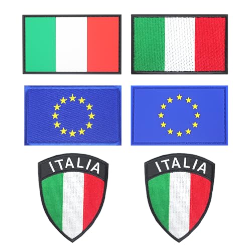 6 Pcs Patch Italia, Pvc Toppa Italia Hook And Loop Eu Italia Embroidered Sew On Hats Clothes Jeans, Tactical Militari Italia Patch, Diy Militari Patch von GADITIEK