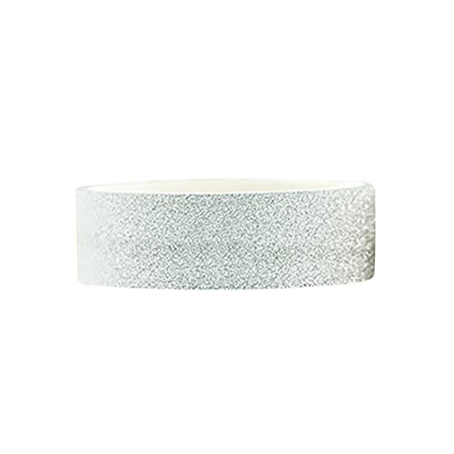 GADXE Klebeband und 1 klebrige Washi-Kleberolle, dekorativ, selbstklebend, für Scrapbooking, farbiges Klebeband, Glitzerband, Bastelpapier, Glitzerband, Heimwerken, Tesafilm Pakete (Silver, One Size) von GADXE