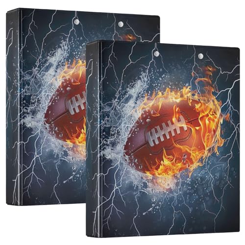 American Football 3-Ringbuch, 3,8 cm, Rezeptbuch, 2 Stück von GAIREG