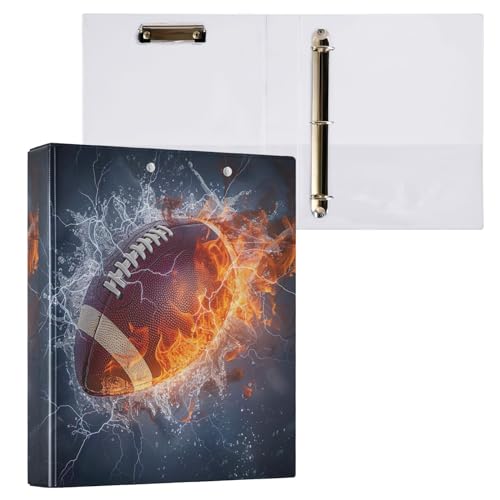 American Football Fire and Water 3-Ringbuch Rezeptbuch D-Ringbuch 3,8 cm medizinischer Ordner von GAIREG