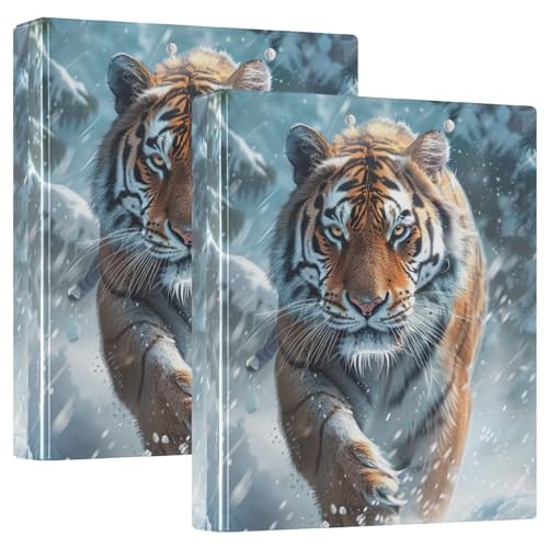 Animal Runs Through Snow 3-Ringbuch Set mit 2 Ordnern 3,8 cm für Schüler von GAIREG