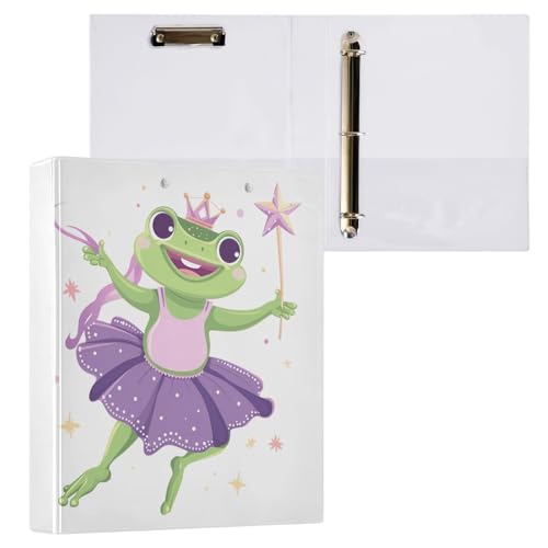 Cartoon Frog Happy Cute 3-Ringbuch 3,8 cm für 200 Blatt Collegeordner von GAIREG