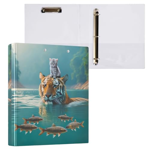 Cat and Partner 3-Ringbuch mit Taschen, 200 Blatt Kapazität, Notizbuch von GAIREG