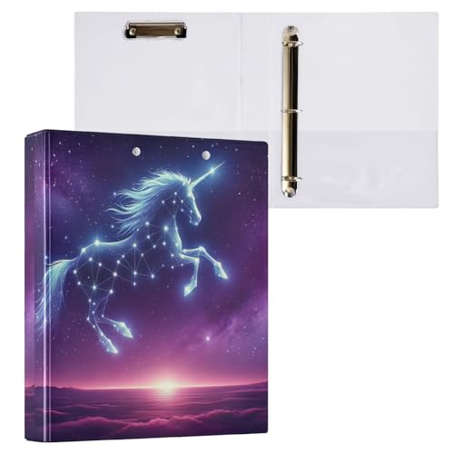 Constellation Unicorn Cute 3-Ringbuch 3,8 cm dekorative Ordner von GAIREG