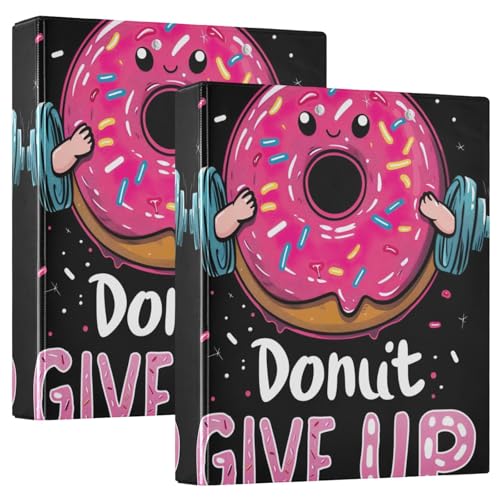 Donut Give Up 3-Ringbuch 2er Set 3,8 cm Ordner Jungen Binder von GAIREG