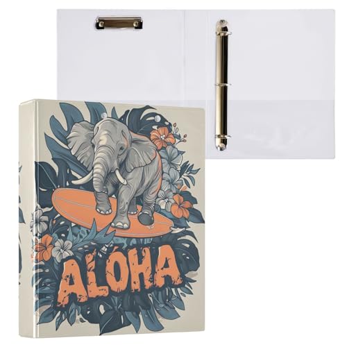 Elephant Summer Aloha School 3-Ringbuch D-Ringbuch 3,8 cm Ordner für Jungen von GAIREG