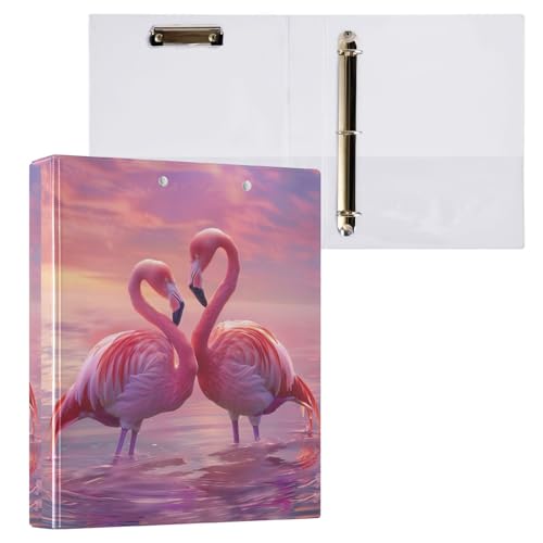 Flamingos Stehend im Wasser 3,8 cm 3-Ringbücher Notizbuch 3,8 cm 3-Ringbuch mit Taschen von GAIREG