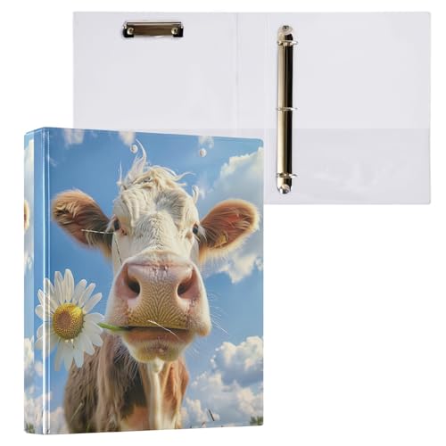 Funny Cow Daisy Under Sky 3 Ringbuch Collegebinder von GAIREG