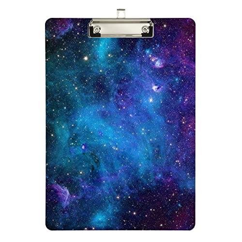 Galaxy Star Klemmbretter Acryl Klemmbretter für Klassenzimmer Büro Krankenpflege A4 Briefgröße 12,5 x 9 Zoll Silber Clip von GAIREG