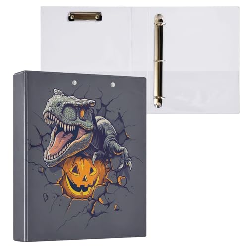 Halloween Skelett Dinosaurier Kürbis 3,8 cm 3-Ringbuch für 200 Blatt Ordner für Papier von GAIREG