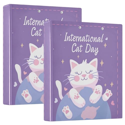 International Ca Day Ringbuch mit 3 Ringen, 3,8 cm, Violett von GAIREG