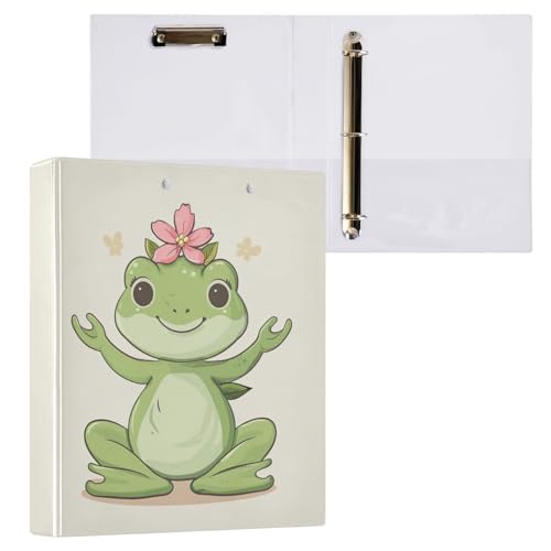 Kleiner Frosch und Blume, 3-Ringbuch, 3,8 cm, für 200 Blatt, Ordner für Büro von GAIREG